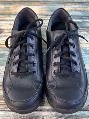 Dansko Emma Casual Sneaker Womens Size 9.5-10 Black Leather Lace Up Walking Shoe